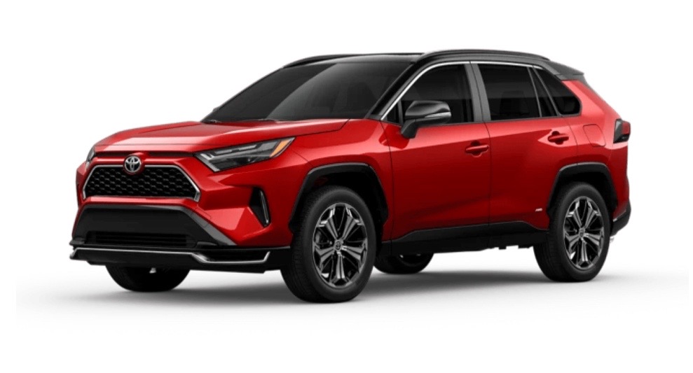 Toyota RAV4 Hybrid in red